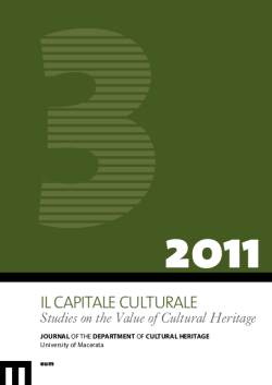 Il Capitale Culturale. Studies on the Value of Cultural Heritage, n. 3/2011